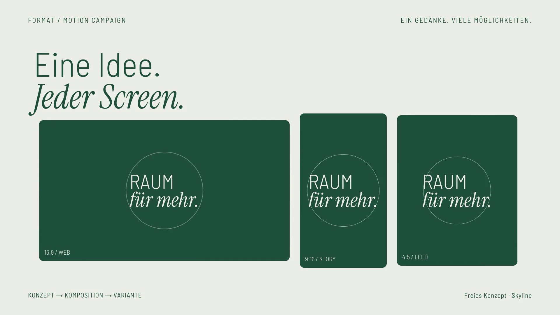 Formatspiel / Jeder Screen